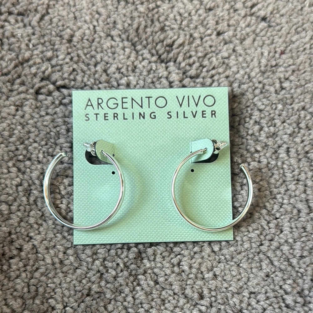 Argento Vivo Sterling Silver Hoop Earrings
